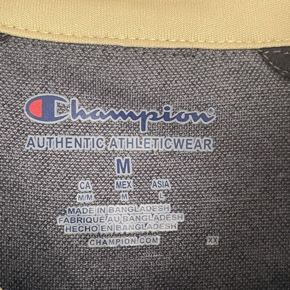 NEW Champion Purdue University Polo Shirt Men's Medium Gray Black Boilermakers - Picture 9 of 14